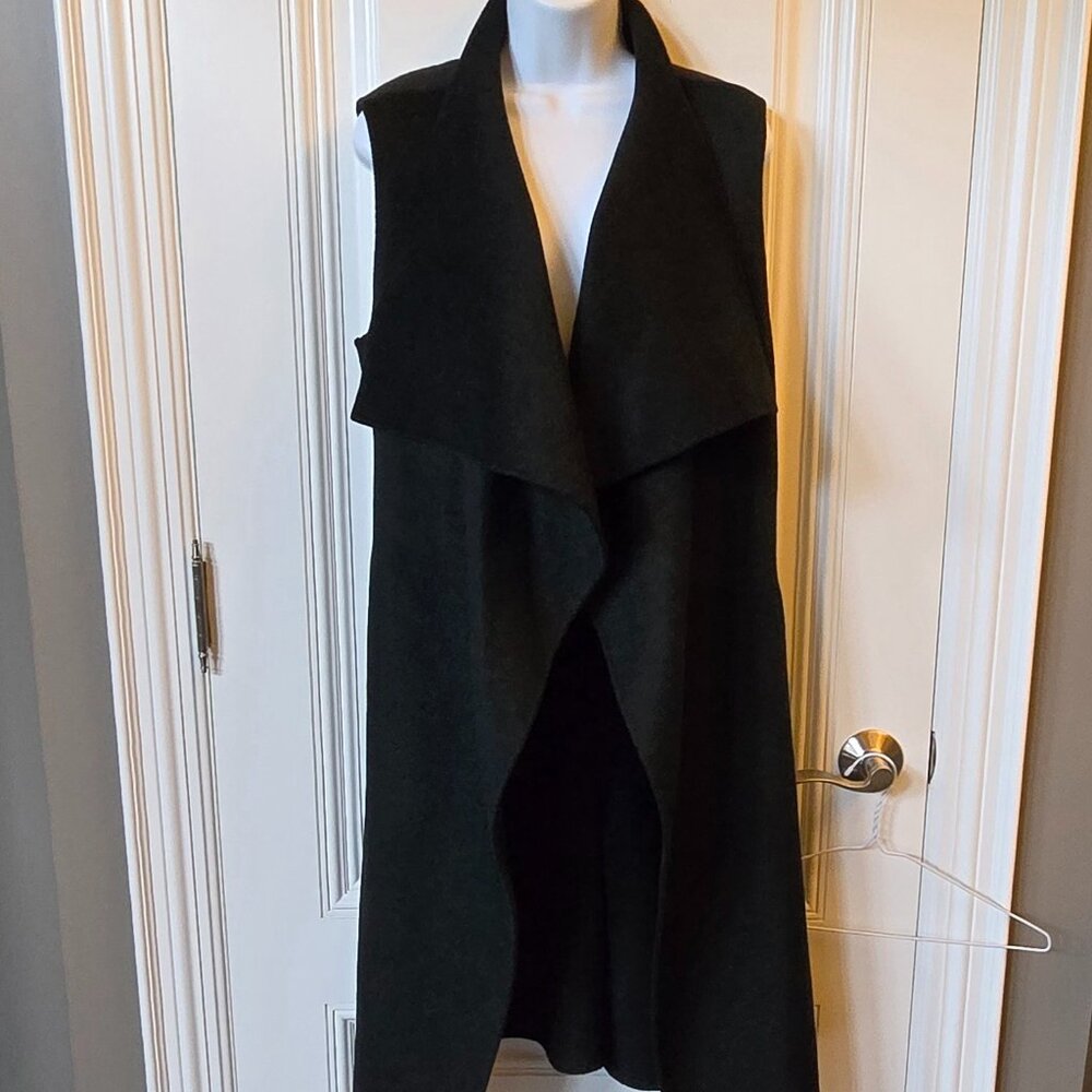 Michael Kors Black Waterfall Top Vest